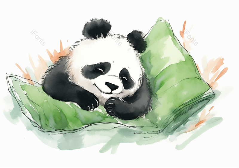 熊猫瞌睡,插画/手绘图,插画/手绘图库,插画/手绘图下载,插画/手绘